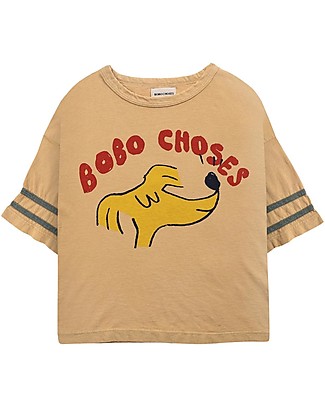 Bobo Choses Maglia a Maniche Corte - Sniffy Dog - Nocciola - 100% Cotone Bio T-shirt