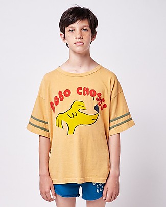 Bobo Choses Maglia a Maniche Corte - Sniffy Dog - Nocciola - 100% Cotone Bio T-shirt