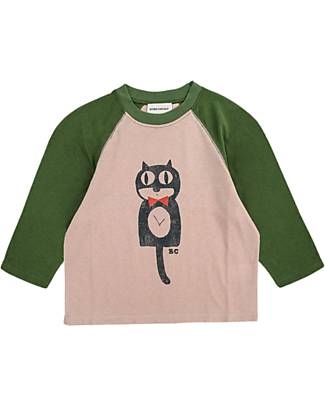 Bobo Choses Maglia a Maniche Lunghe - Cat O'Clock - Multicolore - 100% Cotone Organico Maglie Manica Lunga