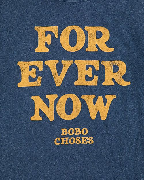 Bobo Choses Maglia a Maniche Lunghe - Forever Now - Blu - 100% Cotone Organico Maglie Manica Lunga