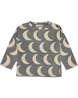 Bobo Choses Maglia a Maniche Lunghe - Moon - Grigio - 100% Cotone Organico Maglie Manica Lunga