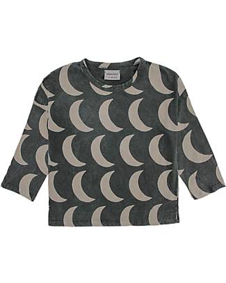 Bobo Choses Maglia a Maniche Lunghe - Moon - Grigio Scuro - 100% Cotone Organico Maglie Manica Lunga