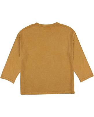 Bobo Choses Maglia a Maniche Lunghe - Sleepy Dog - Curry - 100% Cotone Organico Maglie Manica Lunga