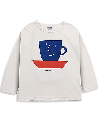 Bobo Choses Maglia a maniche lunghe Tazza - Bianco panna - 100% Cotone organico Maglie Manica Lunga