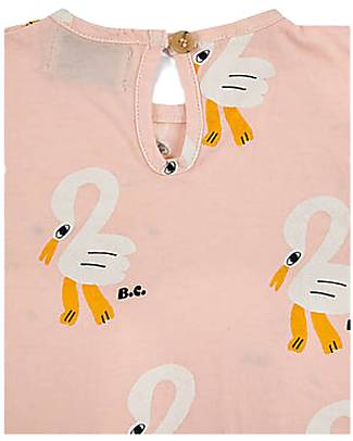 Bobo Choses Maglia Manica Corta con Balze - Rosa Chiaro - 100% Cotone Organico T-shirt