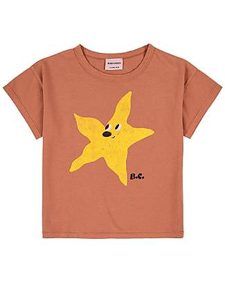 Bobo Choses Maglia Manica Corta Stella Marina - Marrone - 100% Cotone BCI T-shirt
