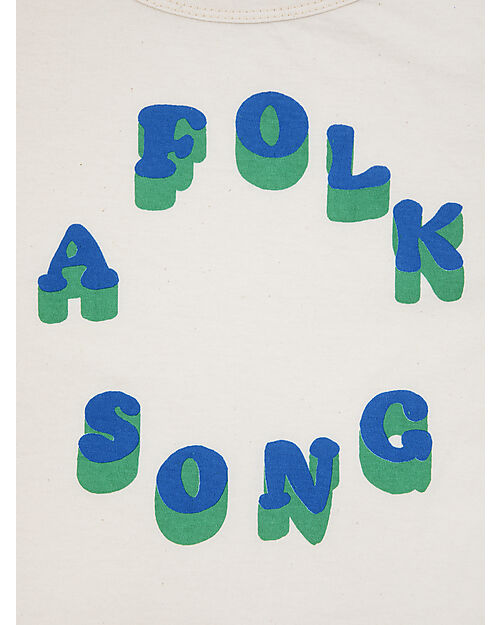 Bobo Choses Maglia Maniche Corte A Folk Song - Panna - 100% Cotone Bio T-shirt