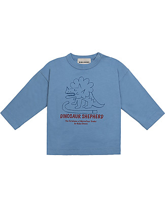 Bobo Choses Maglia Maniche Lunghe Dino - 100% Cotone Bio Maglie Manica Lunga