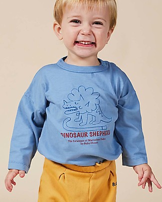 Bobo Choses Maglia Maniche Lunghe Dino - 100% Cotone Bio Maglie Manica Lunga