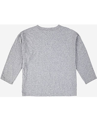 Bobo Choses Maglia Maniche Lunghe Party Cat - Grigio Chiaro - 100% Jersey di Cotone Bio Maglie Manica Lunga