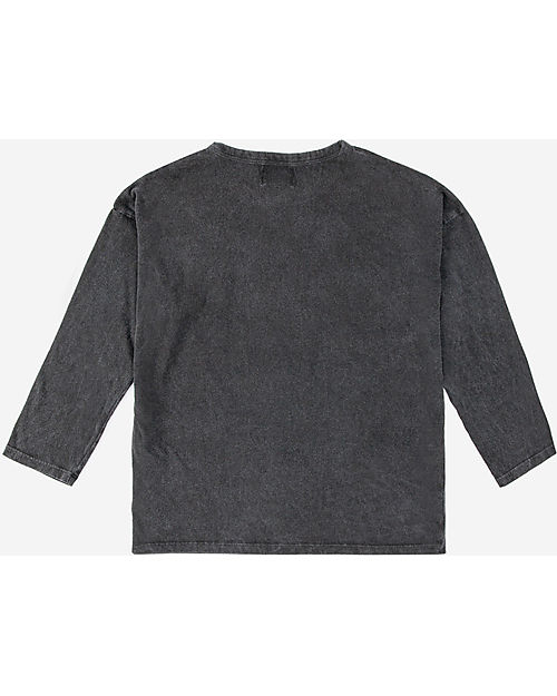 Bobo Choses Maglia Maniche Lunghe The Party - Grigio Scuro - 100% Jersey di Cotone Bio Maglie Manica Lunga