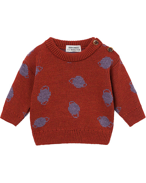 Bobo Choses Maglione Bimbo Jaquard,  Small Saturn - Punto a Maglia Maglioni