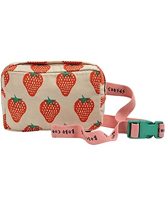 Bobo Choses Marsupio - Strawberry All Over - 18 x 11.5 x 6 cm - 100% Cotone Bio Marsupi