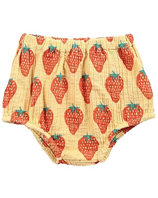 Bobo Choses Pantaloncini Copripannolino - Strawberry All Over - 100% Cotone Bio Pantaloni Corti