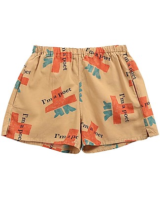 Bobo Choses Pantaloncini Corti - I'm A Poet All Over - 100% Cotone Bio Pantaloni Corti