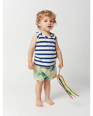 Bobo Choses Pantaloncini Corti Pesci - Verde Chiaro - 100% Cotone Organico Pantaloni Corti