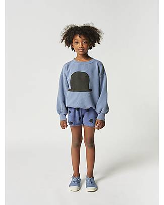 Bobo Choses Pantaloncini Corti - Poma All Over - Blu - 100% Cotone Bio Pantaloni Corti