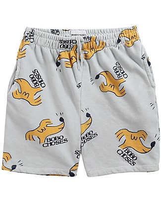 Bobo Choses Pantaloncini Corti - Sniffy Dog All Over - 100% Cotone Bio Pantaloni Corti