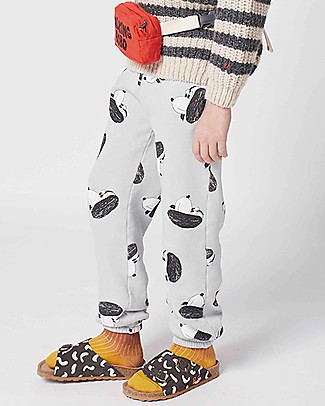 Bobo Choses Pantalone Jogging Cagnolino - Grigio chiaro - 100% Cotone organico Pantaloni Lunghi