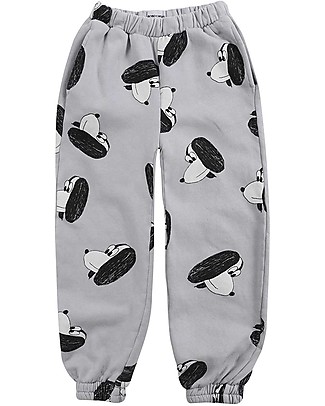 Bobo Choses Pantalone Jogging Cagnolino - Grigio chiaro - 100% Cotone organico Pantaloni Lunghi