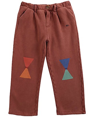 Bobo Choses Pantalone triangoli - Rosso - Cotone organico Pantaloni Lunghi