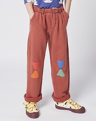 Bobo Choses Pantalone triangoli - Rosso - Cotone organico Pantaloni Lunghi