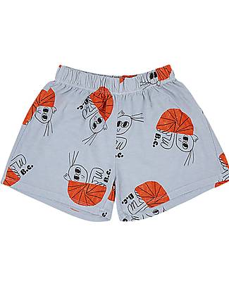 Bobo Choses Pantaloni Corti Granchio - Azzurro - 100% Cotone Organico Pantaloni Corti