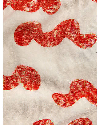 Bobo Choses Pantaloni Corti Onde - Rosso/Bianco - Organico Pantaloni Corti