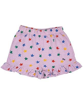 Bobo Choses Pantaloni Corti Stelle Multicolore - Lavanda - 100% Cotone Organico Pantaloni Corti