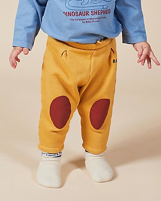 Bobo Choses Pantaloni da Jogging con Forme Rosse - 100% Cotone Bio Pantaloni Lunghi