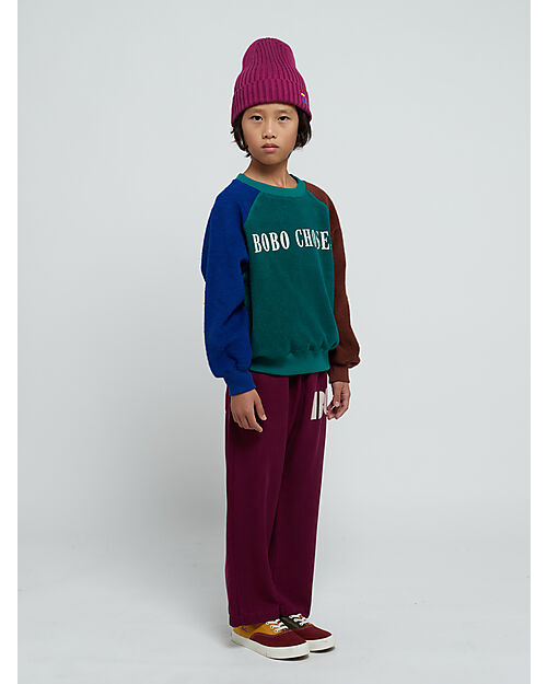 Bobo Choses Pantaloni da Tuta - con Logo - Bordeaux - 100% Tessuto Lyocell Pantaloni Lunghi