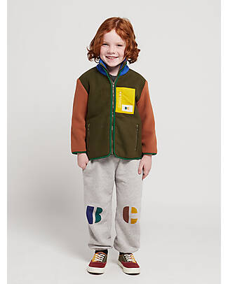 Bobo Choses Pantaloni da Tuta - Logo - Grigio - con Coulisse - Cotone Bio Pantaloni Lunghi