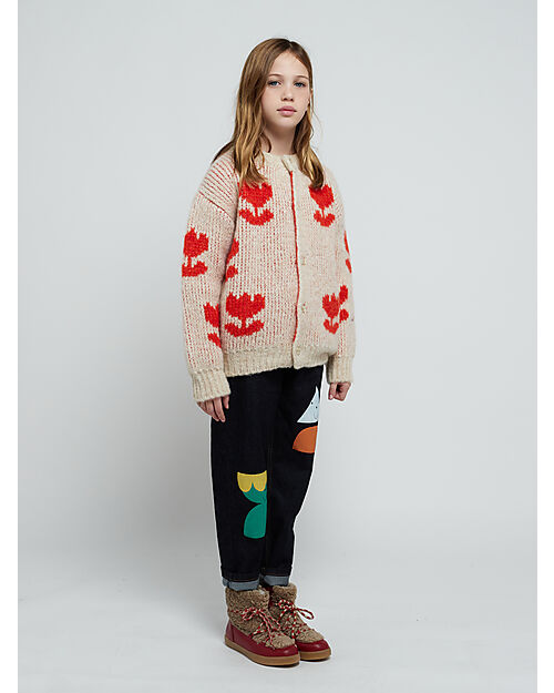 Bobo Choses Pantaloni Denim - Blu Notte - Stampa con Forme Geometriche Multicolor - Cotone Jeans