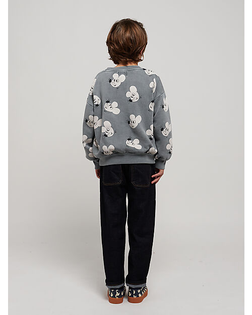 Bobo Choses Pantaloni Denim - Blu Notte - Stampa con Forme Geometriche Multicolor - Cotone Jeans