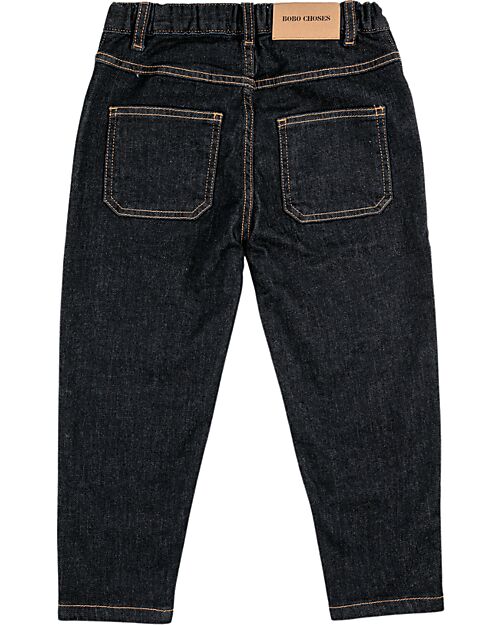 Bobo Choses Pantaloni Denim - Blu Notte - Stampa con Forme Geometriche Multicolor - Cotone Jeans