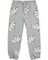 Bobo Choses Pantaloni in Felpa - Uccellini - Grigio Chiaro - Cotone Bio Pantaloni Lunghi