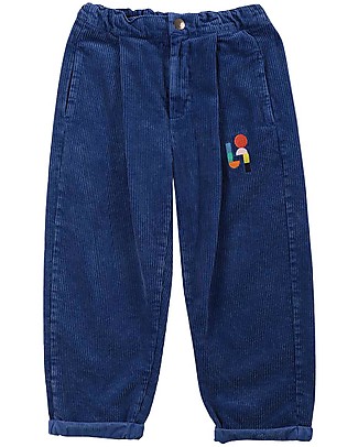 Bobo Choses Pantaloni in Velluto a Coste - Blu - Cotone Biologico Pantaloni Lunghi