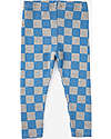 Bobo Choses Pantaloni Leggings - Scacchi Blu Grigio - 100% Cotone Bio Leggings
