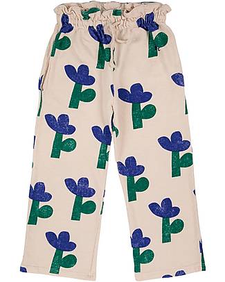 Bobo Choses Pantaloni Lunghi Fiori - Beige - Cotone Pantaloni Lunghi