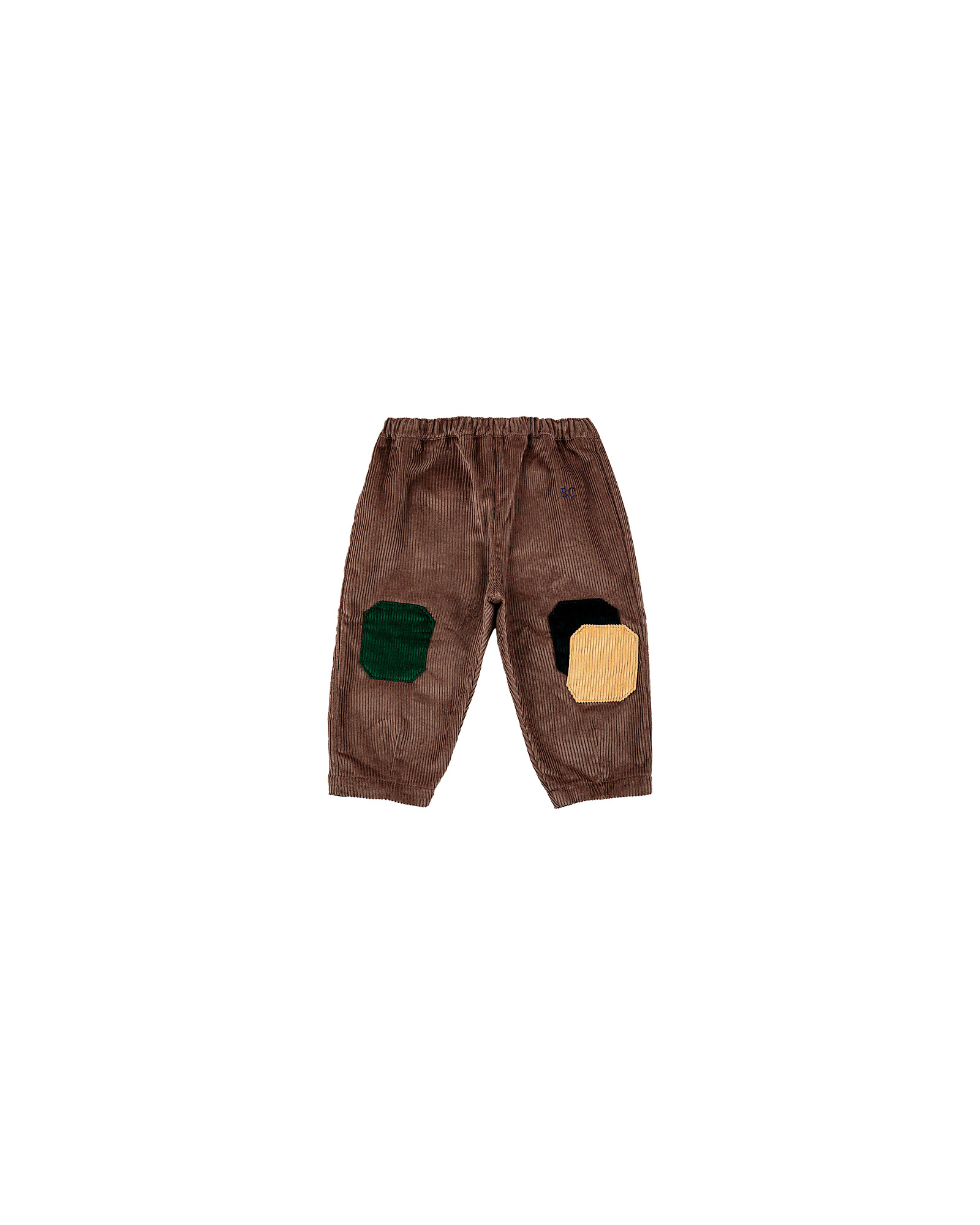 Bobo Choses Pantaloni Lunghi - Marrone - con Forme Ricamate - 100% Velluto  di Cotone unisex (bambini)