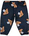 Bobo Choses Pantaloni Lunghi - Mr.Fungo - Blu Scuro - Vita Elasticizzata - 100% Twill di Cotone Pantaloni Lunghi