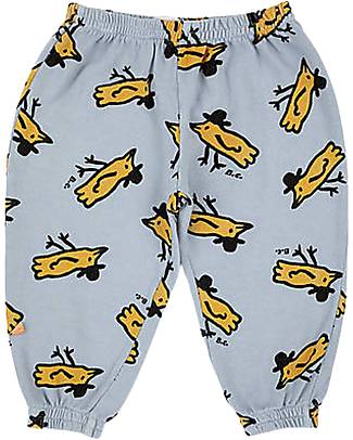 Bobo Choses Pantaloni Mr. Birdie - Azzurro - 100% Cotone Organico Pantaloni Lunghi