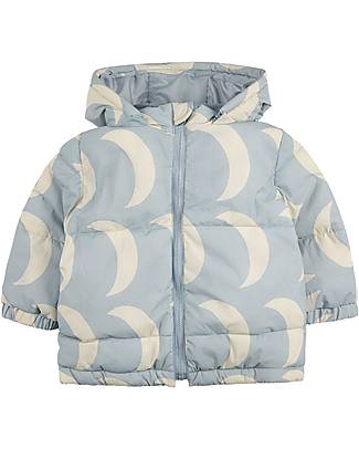 Bobo Choses Piumino con Cappuccio Moon Big - Grigio Chiaro - Materiale Riciclato! Piumini