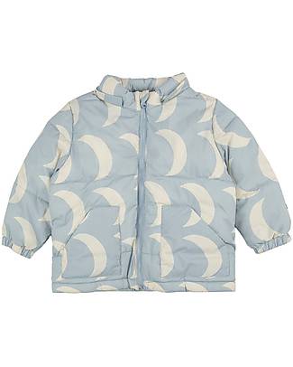 Bobo Choses Piumino con Cappuccio Moon Big - Grigio Chiaro - Materiale Riciclato! Piumini