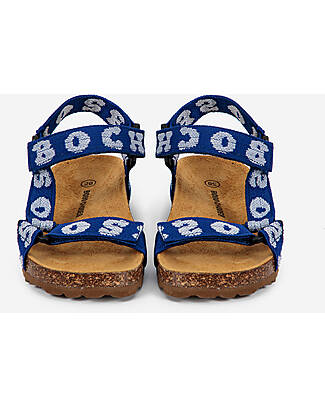 Bobo Choses Sandali con Stampa - Blu - 100% Cotone Bio e Suola in Gomma Sandali