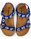 Bobo Choses Sandali con Stampa - Blu - 100% Cotone Bio e Suola in Gomma Sandali