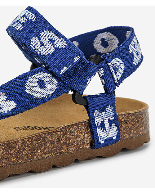 Bobo Choses Sandali con Stampa - Blu - 100% Cotone Bio e Suola in Gomma Sandali