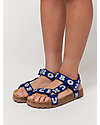 Bobo Choses Sandali con Stampa - Blu - 100% Cotone Bio e Suola in Gomma Sandali