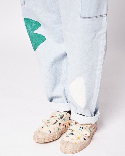 Bobo Choses Scarpe con Chiusura in Velcro - B C All Over - Cotone e Gomma Naturale Scarpe