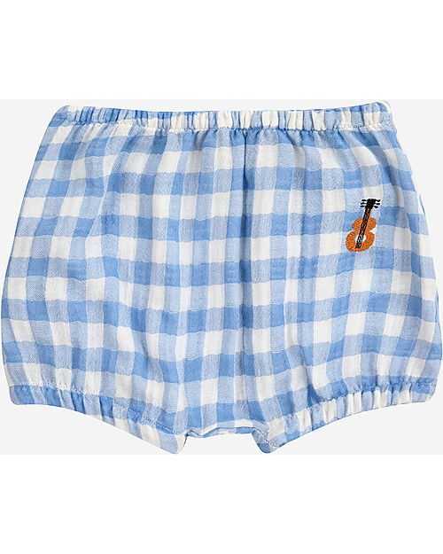 Bobo Choses Set Body e Accessori Vichy Acoustic Guitar - Celeste - Cotone Body Manica Corta